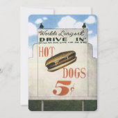 Oude aanplakbord, Grootste Drive-In Hotdogs ter We (Voorkant)