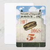 Oude aanplakbord, Grootste Drive-In Hotdogs ter We (Voorkant / Achterkant)