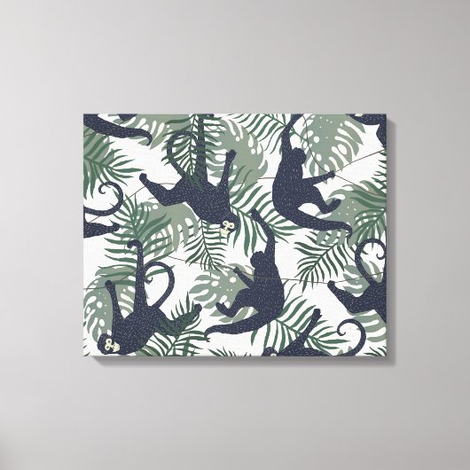 Oude Aap Patroon Canvas Afdruk (Voorkant)