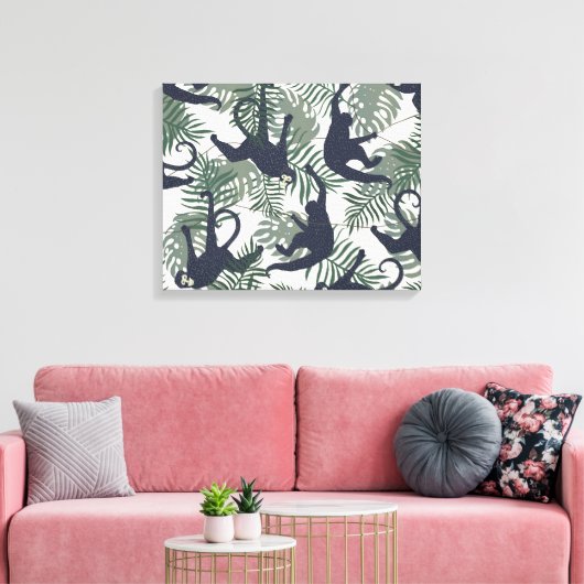 Oude Aap Patroon Canvas Afdruk (Insitu (Woonkamer))