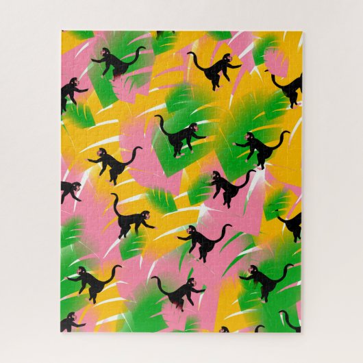 Oude aap patroonprint legpuzzel (Verticaal)