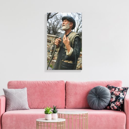 Oude Aardappel man beeld Sioux Herfsten SD Mckenna Canvas Afdruk (Insitu (Woonkamer))