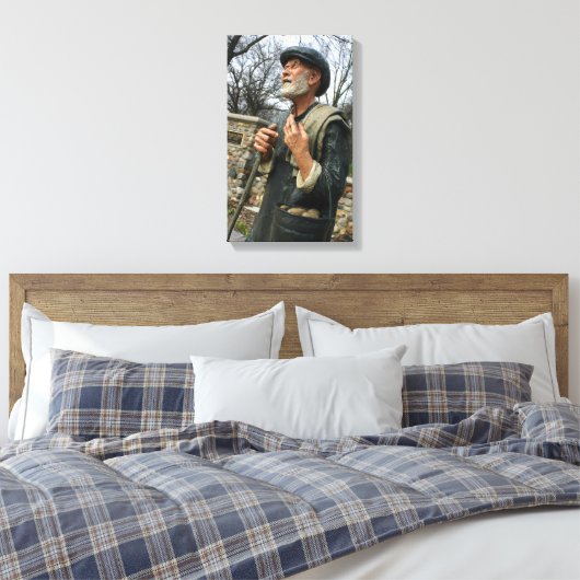 Oude Aardappel man beeld Sioux Herfsten SD Mckenna Canvas Afdruk (Insitu (Slaapkamer))