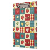 Oude Aardbei Patchwork Boerderij Patroon Klembord (Links)