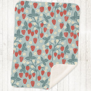Oude Aardbei Wingerd Erfgoed Cottage Stijl Sherpa Deken