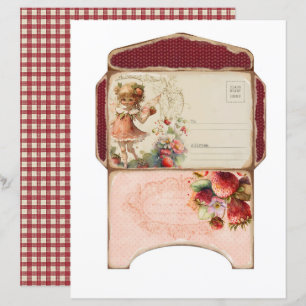 Oude Aardbeiboerderij Scrapbook Papier