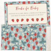 Oude aardbeien babyshower boeken voor de baby