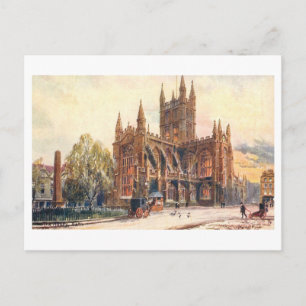 Oude abdij in Bath, Engeland, Reizen Briefkaart