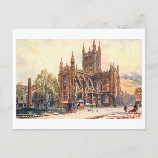 Oude abdij in Bath, Engeland, Reizen Briefkaart (Voorkant)
