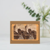 Oude Abe, de Eagle Stereoview van de Oorlog van Wi Briefkaart (Staand voorkant)