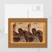 Oude Abe, de Eagle Stereoview van de Oorlog van Wi Briefkaart (Voorkant / Achterkant)