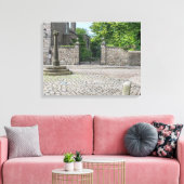 Oude Aberdeen Mercat Cross uitzicht canvas print (Insitu (Woonkamer))