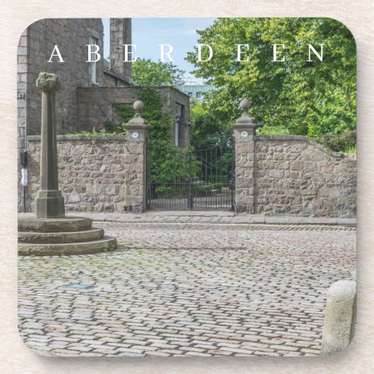 Oude Aberdeen Mercat Cross uitzicht onderzetters (Voorkant)