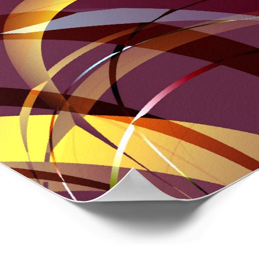 Oude Abstracte Gold Art Poster (Hoek)