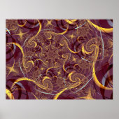Oude Abstracte Gold Art Poster (Voorkant)