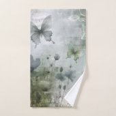 Oude Abstracte Vlinders Bloemen Ontwerp 401 Bad Handdoek (Handdoek)