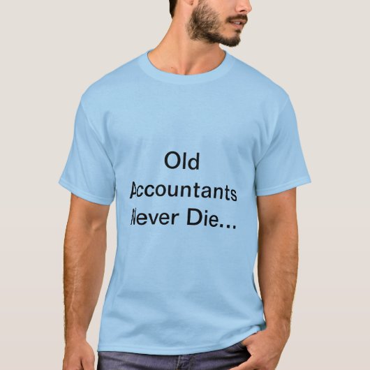 Oude accountants t-shirt (Voorkant)