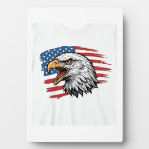 Oude Adelaar Vlag Patriottisch Vector T-shirt Ontw Fotoplaat
