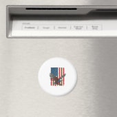 Oude Adelaar Vlag Vector Patriottisch Shirt Ontwer Magneet (Insitu (Vaatwasser))