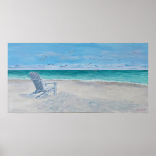 Oude Adirondack-stoelposter - door Just Dahl Poster