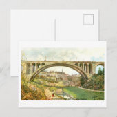 Oude Adolphebrug in Luxemburg Briefkaart (Voorkant / Achterkant)