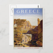 Oude Advert Griekenland Mycenae Gate of Lionesses Briefkaart (Voorkant / Achterkant)