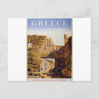 Oude Advert Griekenland Mycenae Gate of Lionesses Briefkaart