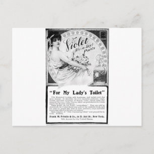 Oude Advert voor het toilet van mijn dame Briefkaart