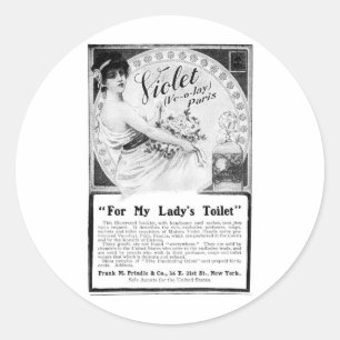 Oude Advert voor het toilet van mijn dame Ronde Sticker
