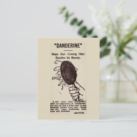 Oude advertentie: Danderine Briefkaart (Staand voorkant)