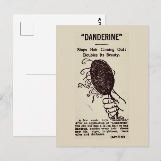 Oude advertentie: Danderine Briefkaart (Voorkant / Achterkant)