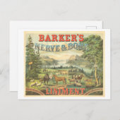 Oude advertentie octrooigeneesmiddel voor paarden briefkaart (Voorkant / Achterkant)