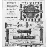 Oude advertentie uit 1893 Stoom graafmachine Klink Douchegordijn (Voorkant)