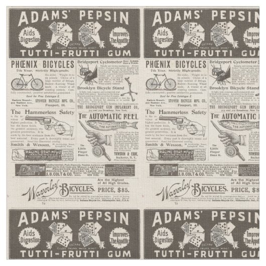 Oude advertenties uit 1895 stof (Close Up)