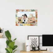 Oude afbeelding bloemmotief op maat poster (Thuiskantoor)