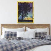 Oude afbeelding Duitsland, Gele bus 's nachts, Rei Canvas Afdruk (Insitu (Slaapkamer))