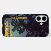 Oude afbeelding Duitsland, Gele bus 's nachts, Rei Case-Mate iPhone Case (Achterkant (horizontaal))
