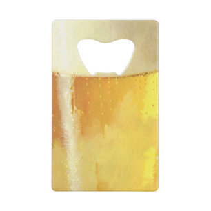 Oude afbeelding van Frosty Draft-bier op een koffi Creditkaart Flessenopener