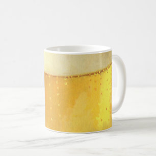 Oude afbeelding van Frosty Draft-bier op een koffi Koffiemok