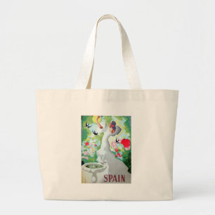 Oude afbeelding van Spanje Grote Tote Bag