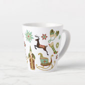 Oude Afbeeldingen met fashioned Latte Mok (Rechterhoek)