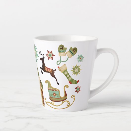 Oude Afbeeldingen met fashioned Latte Mok (Rechts)