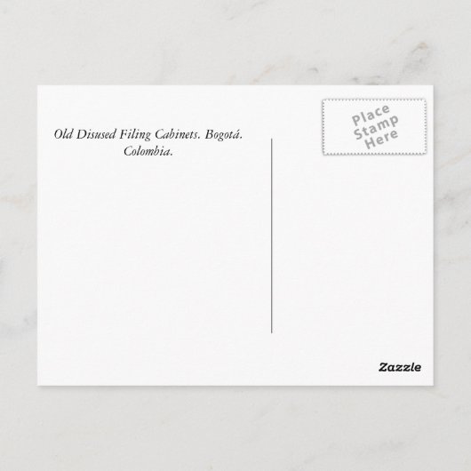 Oude afgedankte filtreerkasten briefkaart (Achterkant)