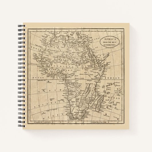Oude Afrika kaart Notitieboek (Voorkant)