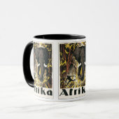 Oude Afrika-reisposter, Afrikaanse olifant Mok (Voorkant links)