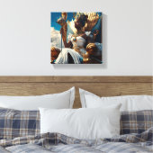 oude Afrikaans-Egyptische qeen Canvas Afdruk (Insitu (Slaapkamer))
