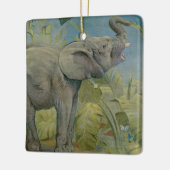 Oude Afrikaanse olifant in de jungle, EJ Detmold Keramisch Ornament (Links)