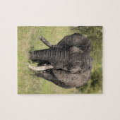 Oude Afrikaanse olifantenstier - gebroken slagtand Legpuzzel (Horizontaal)