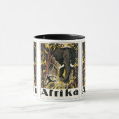 Oude Afrikaanse Reisposter, Afrikaanse Olifant Mok (Midden)