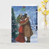 Oude Afro-Amerikaanse kerstkaart Kaart (Gele Bloem)